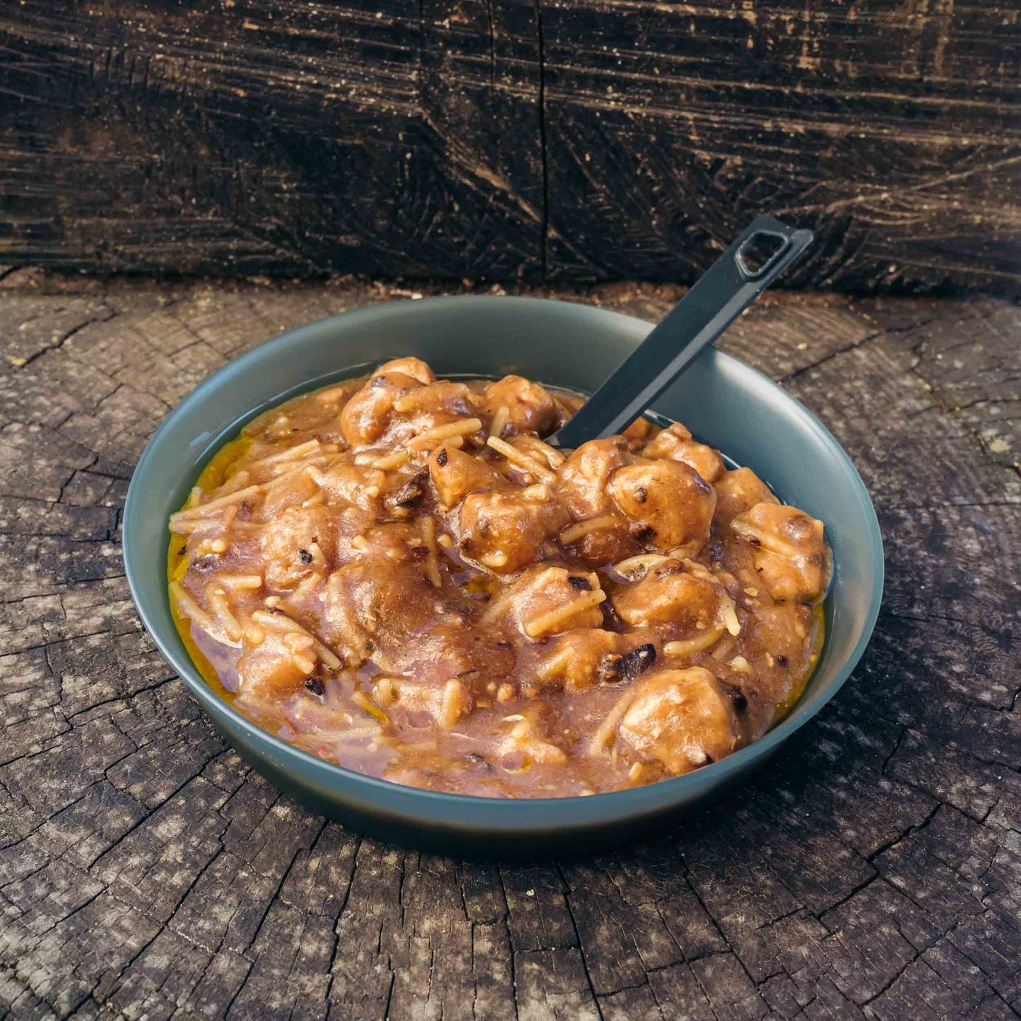 Vegan stew with porcini mushrooms and potatoes