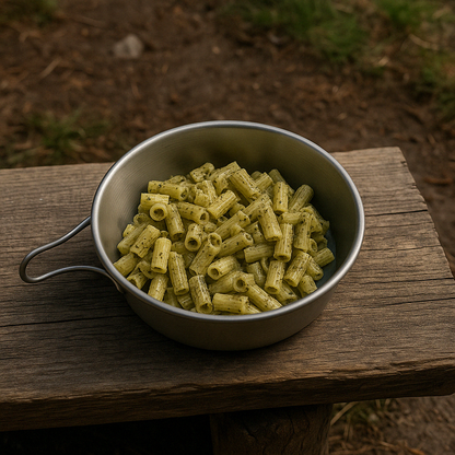 "Pasta alla Genovese" - Italian pasta with basil pesto