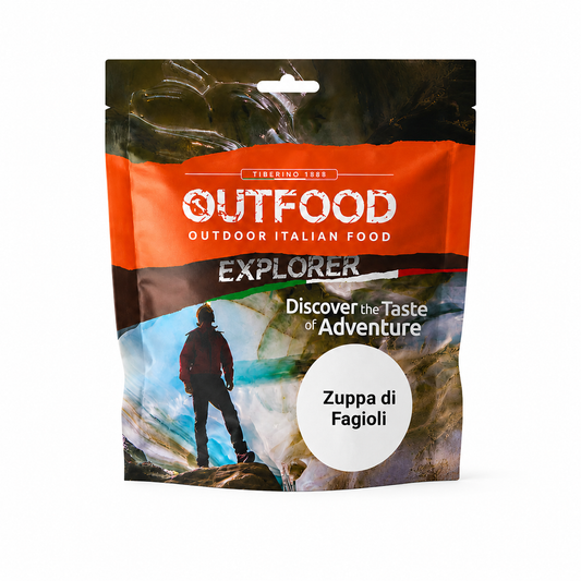OutFood Zuppa di Fagioli, ricetta outdoor naturale pronta da preparare per trekking, campeggio e avventure all’aria aperta.